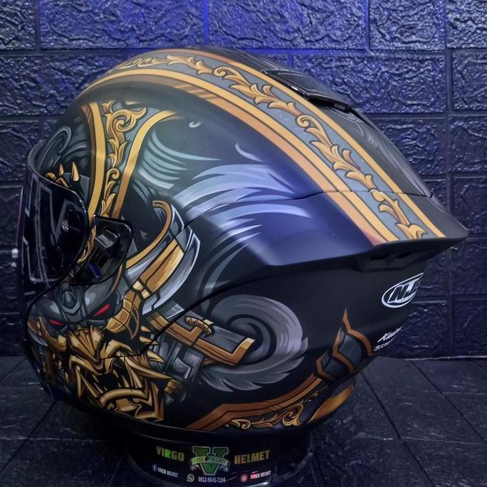 NJS HELM KAIROZ SAMURAI BLACK DOFF DOUBLE VISOR NJS KAIROZ Terlaris