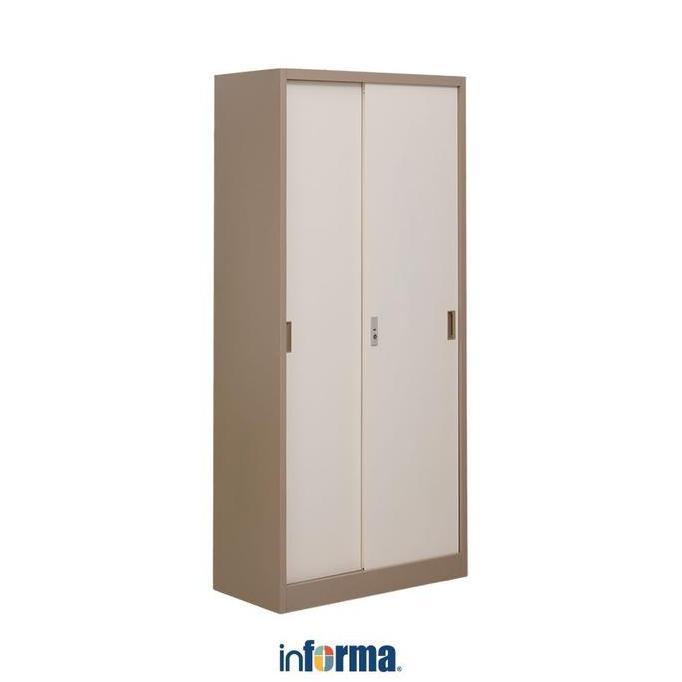 Informa Kiev Lemari Arsip Kantor Metal Slide - Cokelat Muda
