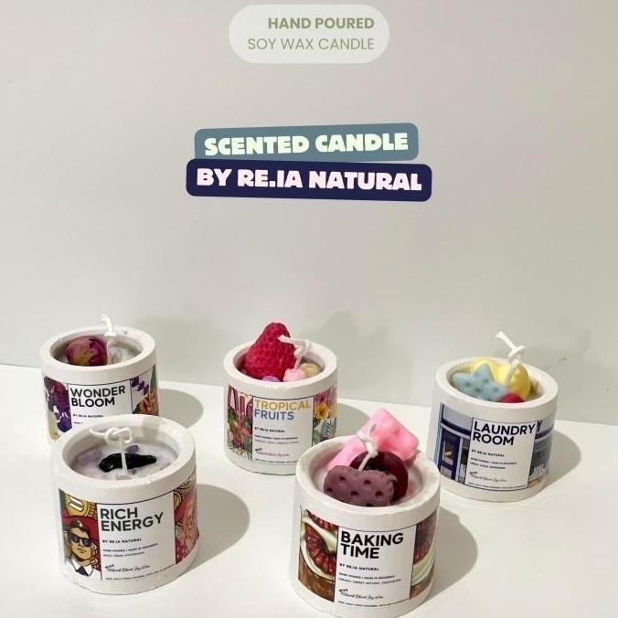 Promo RE.IA NATURAL SCENTED CANDLE Lilin Aromatherapy Gift Set COD