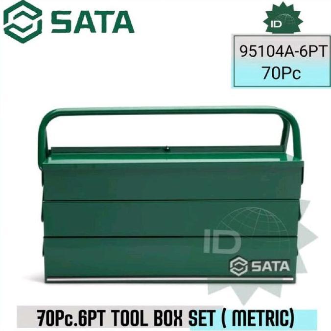 Sata 95104A-70 6Pt Cantilever Mechanic Tool Box Set 70Pcs Tool Kit Set