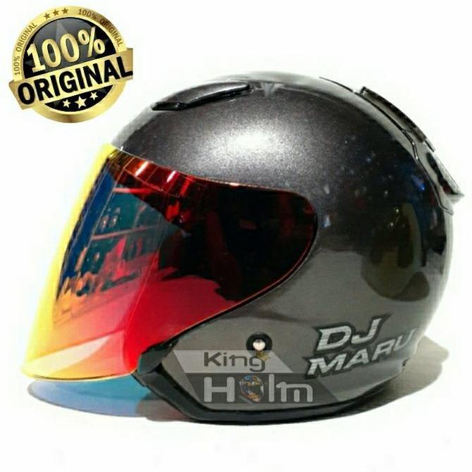 Helm Kyt Dj Maru Gunmetal Visor Iridium