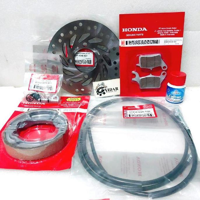 Piringan Cakram + Dispad Set + Seal Master + Kabel Rem + Minyak Rem Beat Old Fi Old Esp Spacy Scoopy