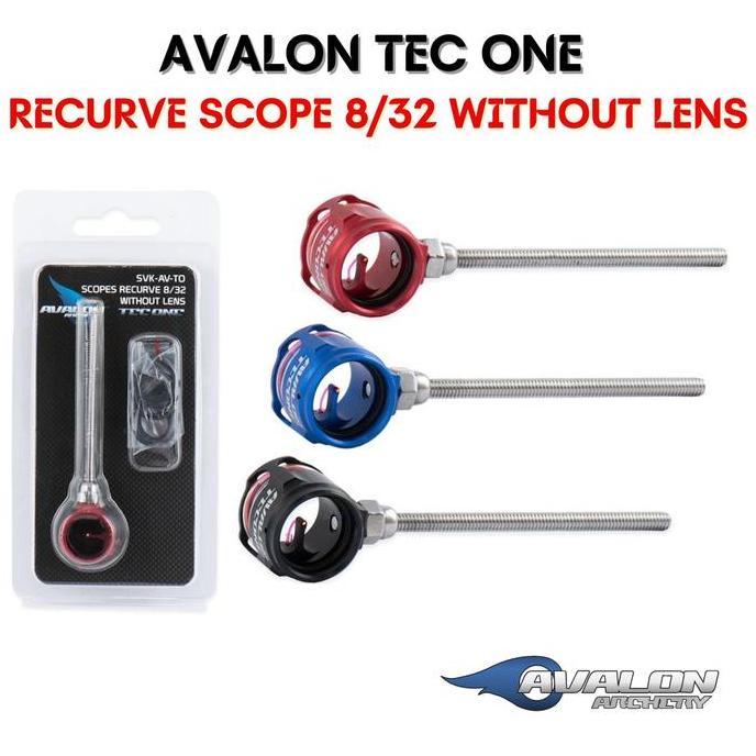 nuifarm - avalon recurve scope tec one pin sight tanpa lensa recurve