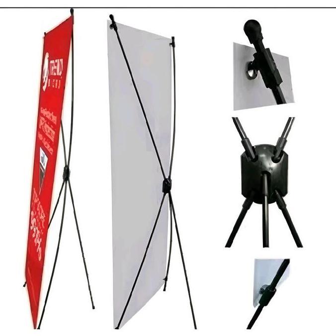Promo X Banner 60x160 Putih Stand Standing Banner COD
