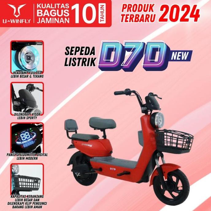 New Sepeda Listrik Uwinfly Type D7D - Uwinfly D7D Sepeda Listrik - D7D