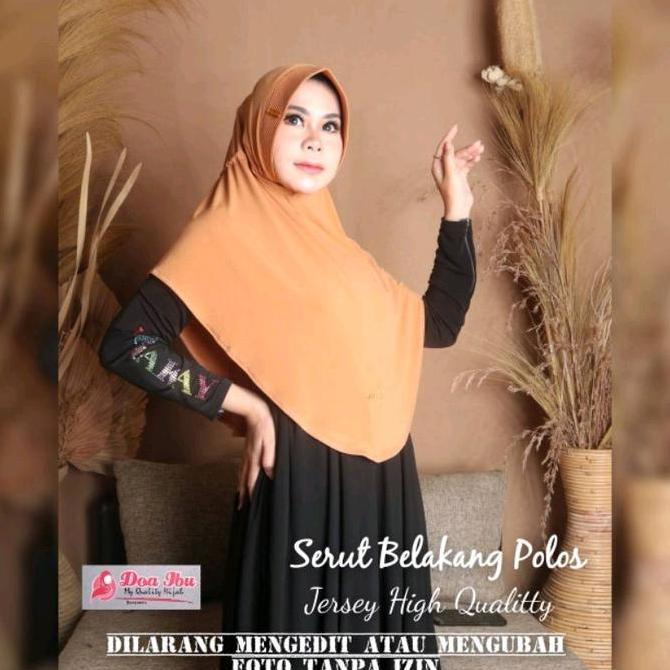 710 ADIBA LABEL BESI JILBAB DOA IBU SERUT BELAKANG JERSEY HIGH QUALITY/HIJAB DOI JERSEY HQ ORI BY BU
