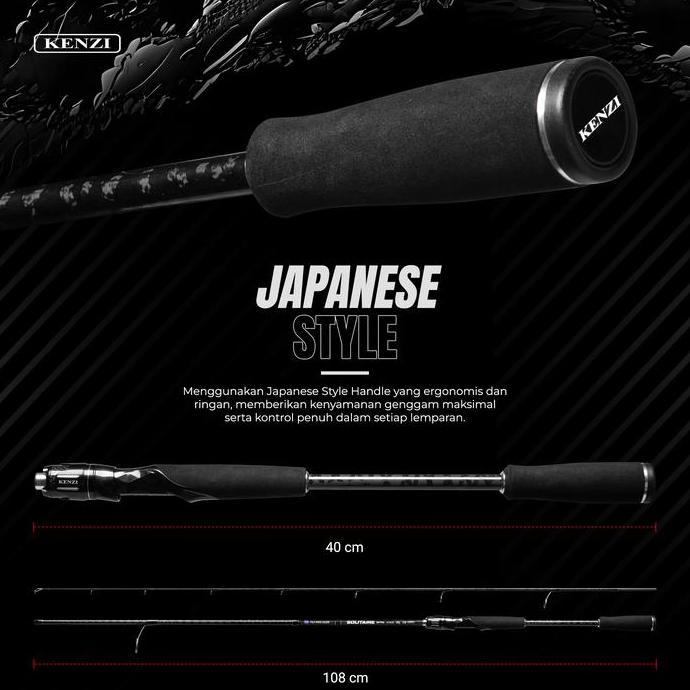 elimasanuk - joran kenzi solitaire 702 spinning 210cm solid carbon fuji guides 4-17lbs