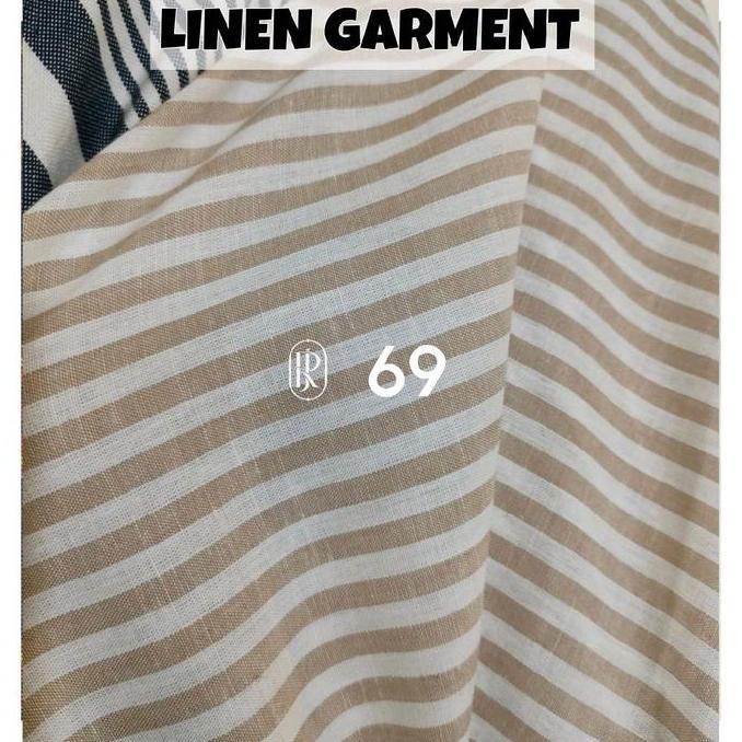 DV268 >> #61.90 Katun linen import motif salur dan kotak - kain linen garment corak garis - bahan co