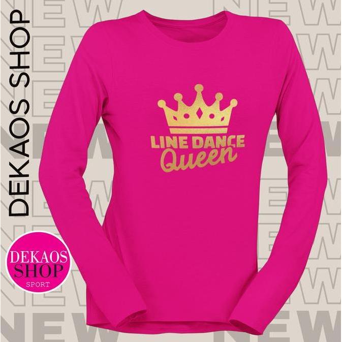 DF106 >> BAJU KAOS LINE DANCE LENGAN PANJANG WANITA KATUN SENAM OLAHRAGA JUMBO DEKAOS SHOP 3027 LINE