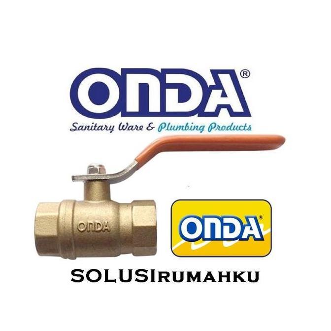 TERBARU - Ball Valve ONDA Kuningan 2" Stop Kran 2 Inch Keran Putaran Air