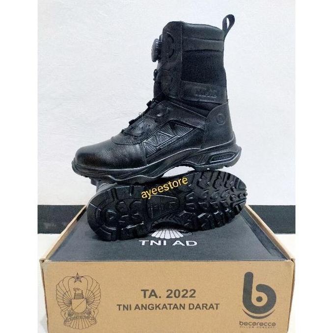 Ready sepatu pdl bocorocco original jatah pamen tni ad / sepatu pdl tali putar / sepatu jatah tni