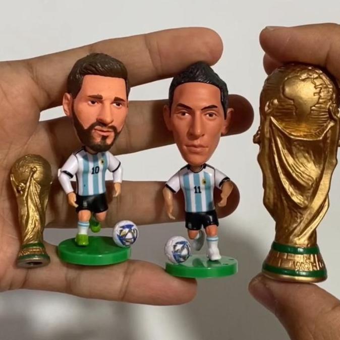 Figure Miniatur Pemain Bola Argentina Soccerwe Kodoto Messi - Dybala - Di Maria - Sergio Kun Aguero 