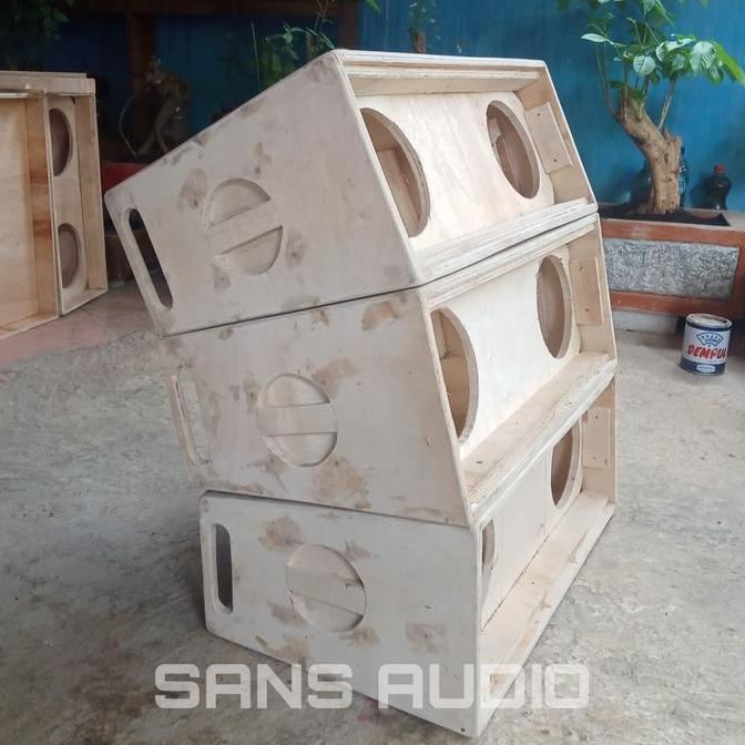 Box miniatur line array 6 inch doble