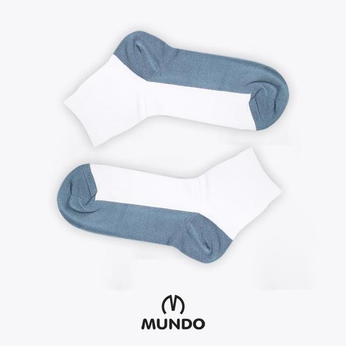 MUNDO School Sock SD SMP SMA Ankle - Kaos Kaki Anak Sekolah Pendek Telapak Warna