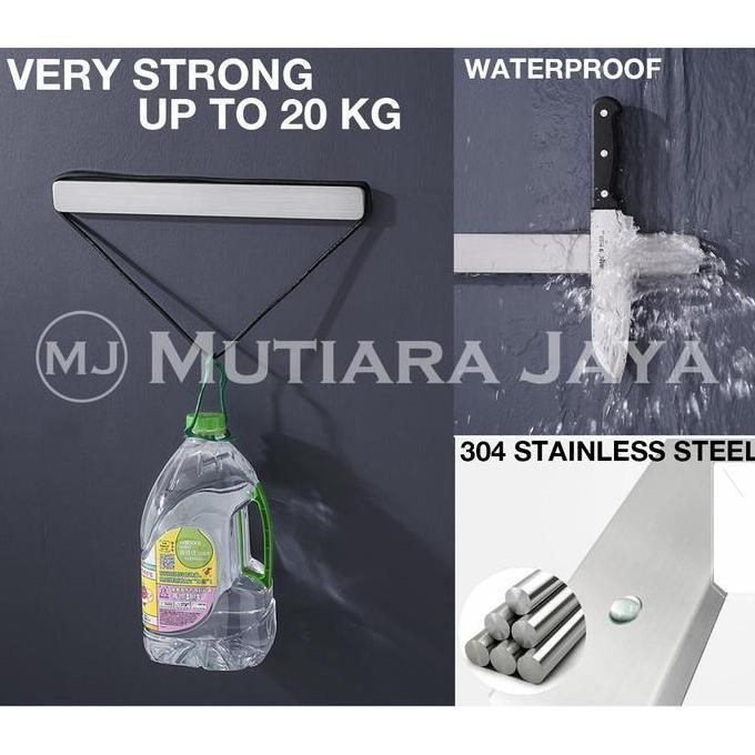 PLATO Gantungan Magnet Dapur Tempel Stainless Magnetic Holder
