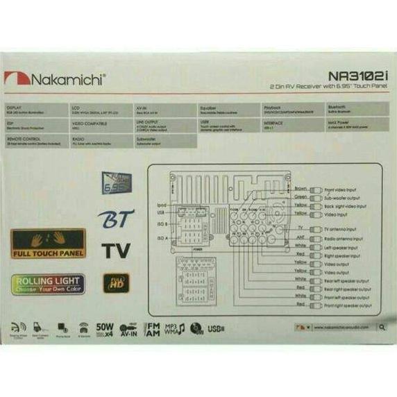 TERLARIS TV MOBIL DVD DOUBLE DIN HEADUNIT TAPE NAKAMICHI NA 3102 i NA3102i