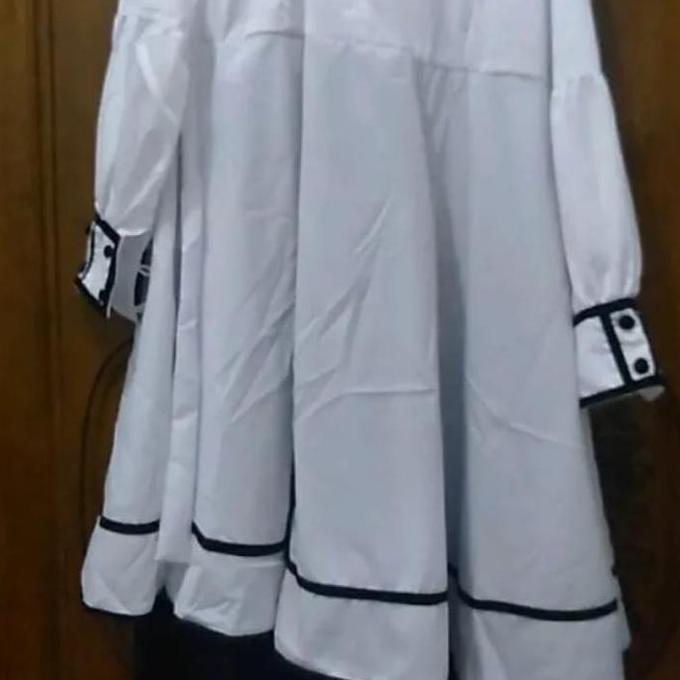 [Gamis office hermosa] Gamis kantor hitam putih/gamis office hitam putih/gamis hitam putih murah ori