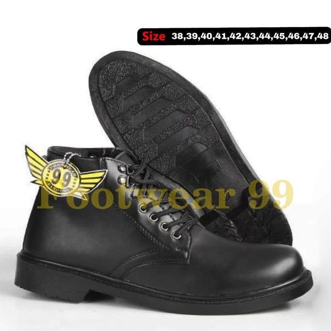 Sepatu pdh tinggi formal dinas satpam security polri tni harian kilap Shoes Pria Kerja Pantofel Boot