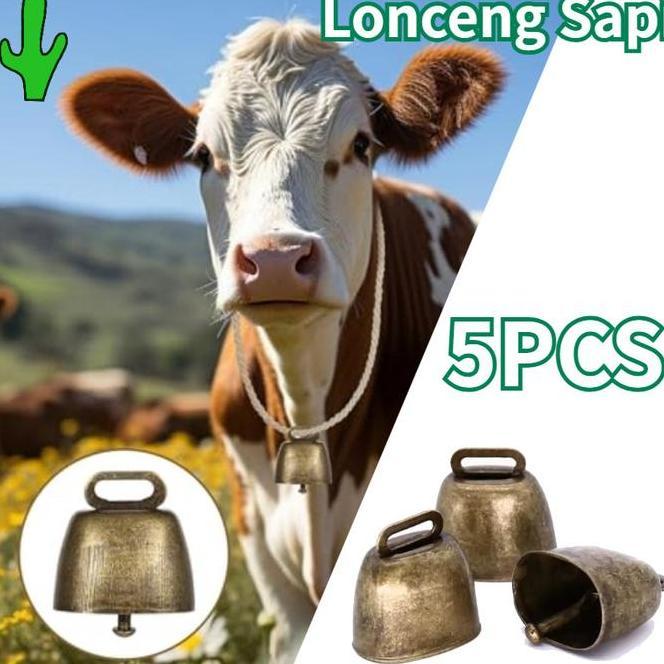 5Buah Lonceng Kambing Lonceng Sapi Besar Keras Lonceng Sapi Bandul Besi Lonceng Kalung Sapi