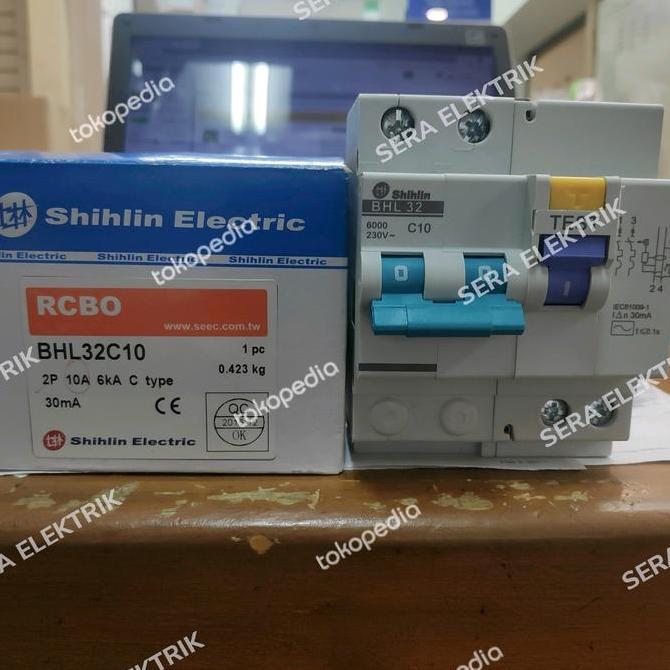Murah RCBO BHL32 2P 30MA 6A 10A 16A 20A 25A 32A ELCB+MCB SHIHLIN Non COD