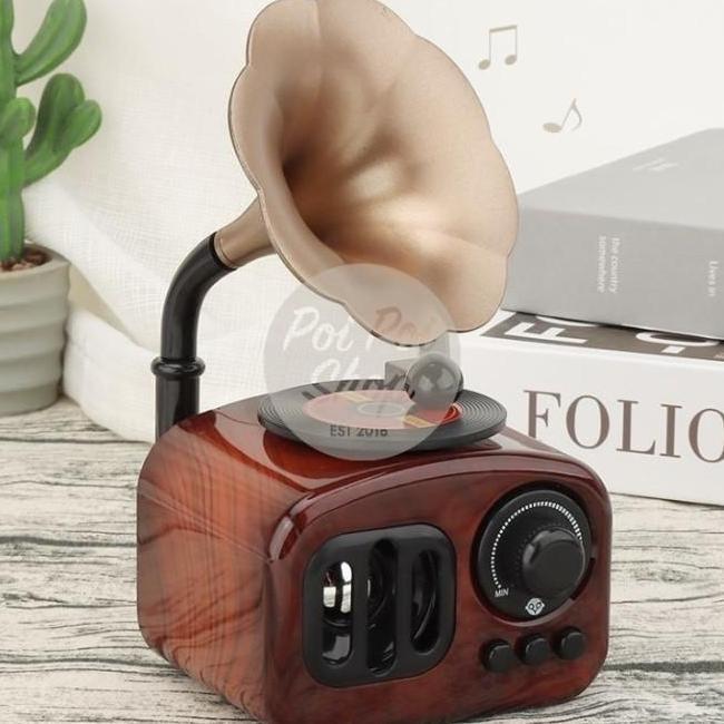Kotak Musik Phonograph Gramophone Radio Retro Kado Unik Vintage