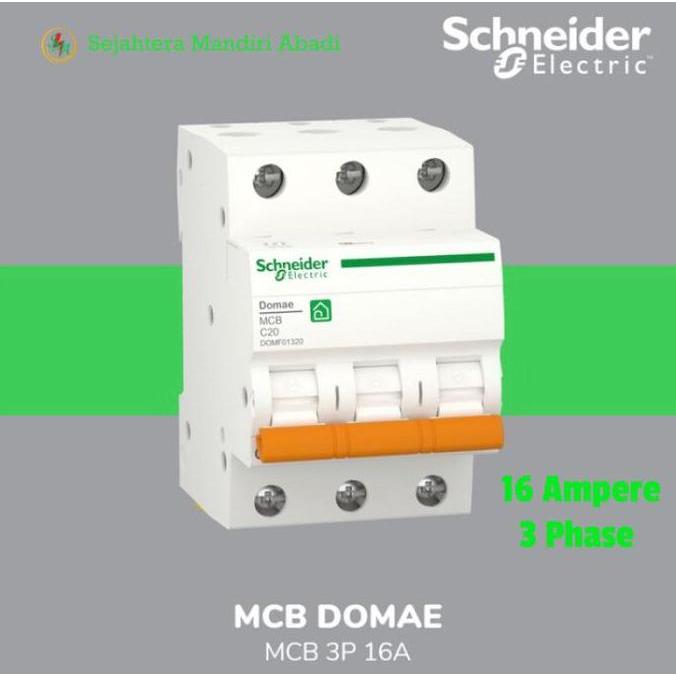 Spesial Mcb 16 Ampere 3 Phase Domae 6Ka Schneider Original Merlin Gerin