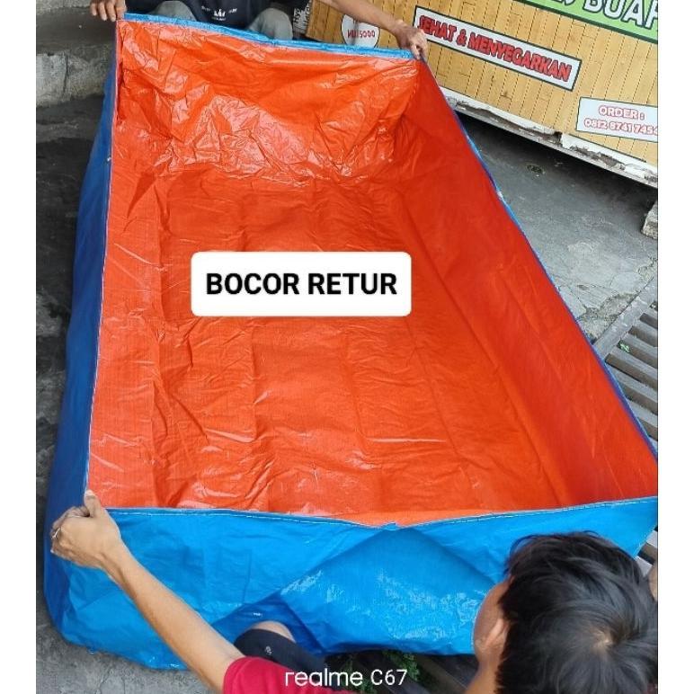Bisa Cod Kolam Ikan Terpal 200X100X50 Tinggi A3 ,,