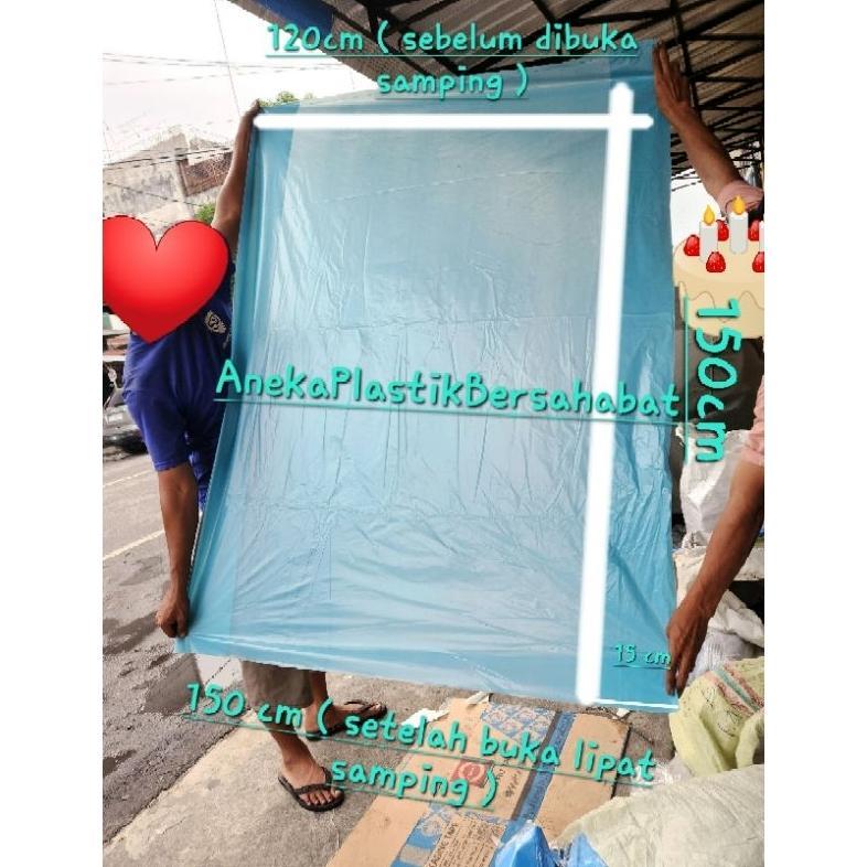 Bisa Cod Plastik Fiber Bak Ikan Warna Biru 120/150 Cm X 150 Cm ( 04 ) , Plastik Dalaman Bak Fiber , 