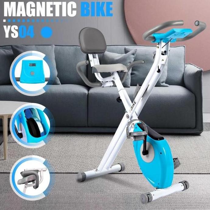 Peralatan Fitness Rumah Sepeda Statis Sepeda X Magnetik Manual KUAT HINGGA 140KG Latihan Garis Kaki 