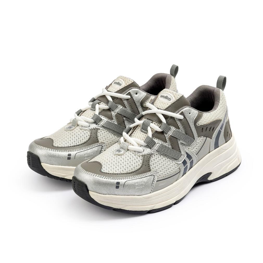 Walko - Sepatu Sneakers Casual Pria Wanita Esprit Sport Style Silver