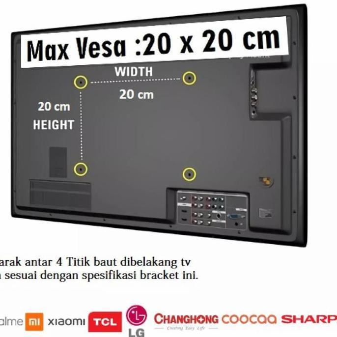 DV246 - Bracket Braket Smart TV 32 40 42 43 Inch Sony Toshiba Aqua Polytron