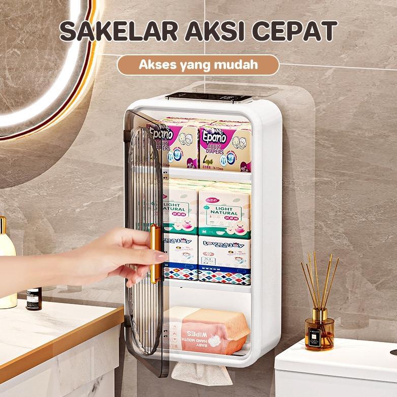 Lemari Kamar Mandi / Kotak tisu kotak / Lemari Plastik Kamar Mandi Dinding Aesthetic Kabinet Kamar M