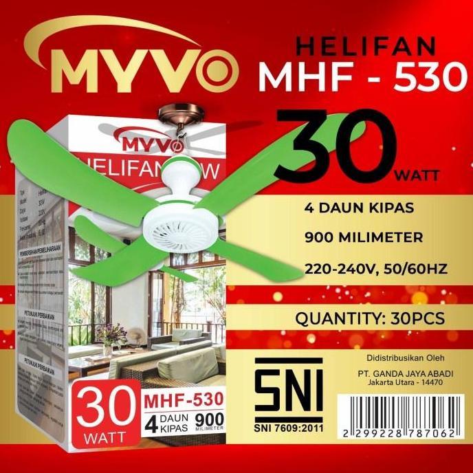 DF260 - Myvo Kipas Gantung 30 Watt Kipas Baling Myvo 30W MHF 530 SNI Helifan