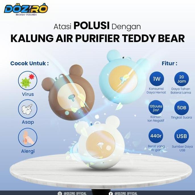 DV321 - KALUNG  ION NEGATIF / BEAR AIR PURIFIER 508 NECKLACE BEAR CUTE