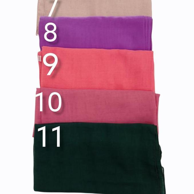 kerudung segi empat katun Paris / jilbab putih polos / jilbab sekolah