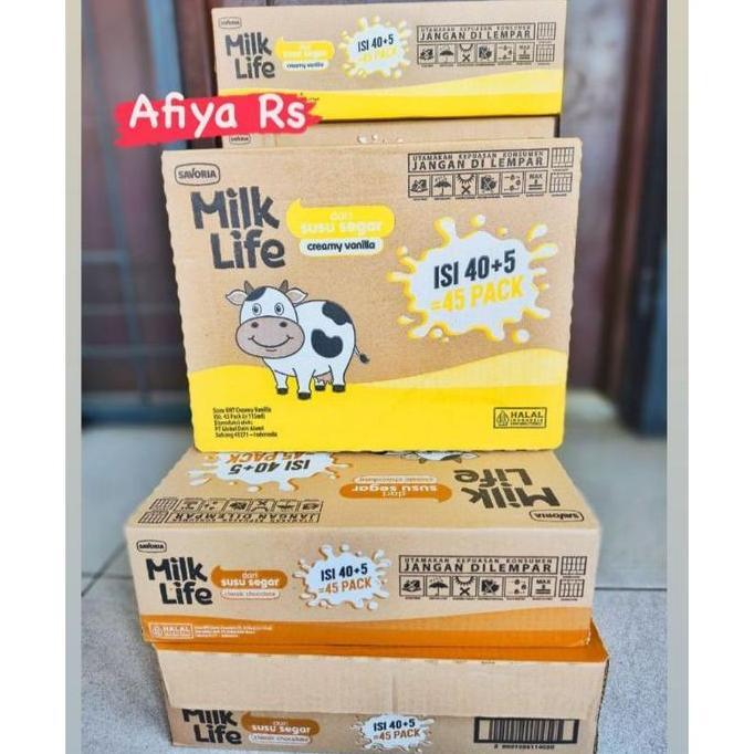 New- Milk Life Susu UHT 1 Dus Isi 45pcs - Susu UHT Milk Life 115ml 20 Pcs