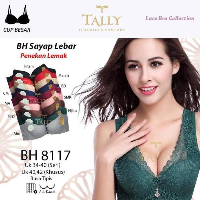 Bra Penekan Lemak Tally 8117 Tali Lebar | Bra Big Size | Bh Jumbo