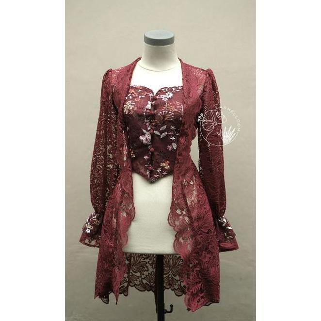 Kebaya Kutubaru  Hastra Wisuda Modern/Kebaya Lamaran/Kebaya Broklat/Kebaya Simpel