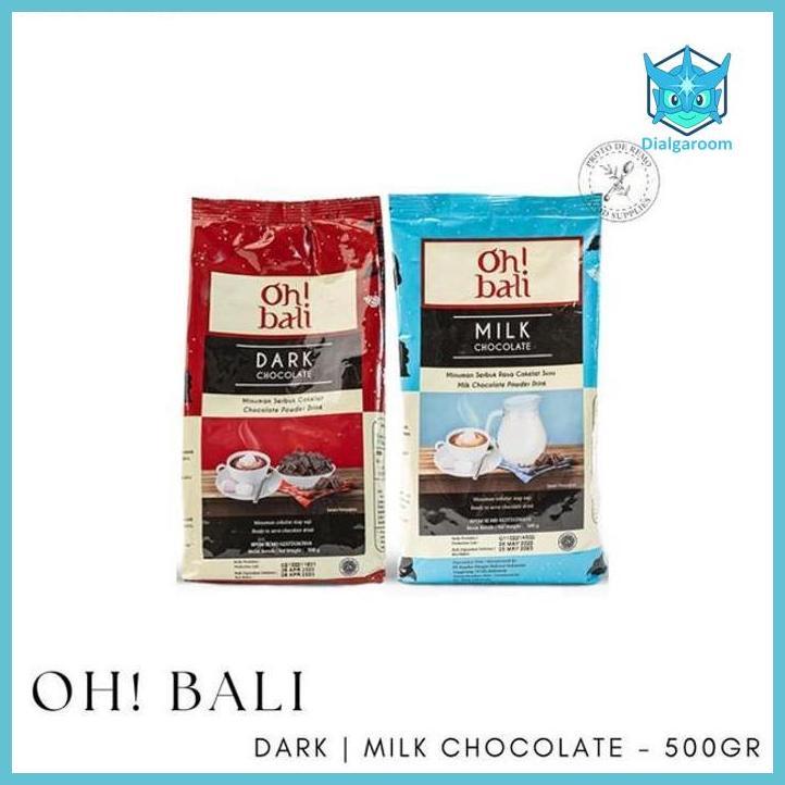 ( COKLAT ) OH BALI BY OH JAVA DARK CHOCOLATE | MILK CHOCOLATE - 500GR BAHAN KUE  COKLAT BUBUK MAKANA