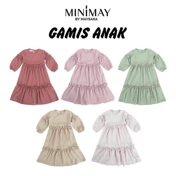 Gamis Anak Perempuan Dress Minimay Maysara Polos