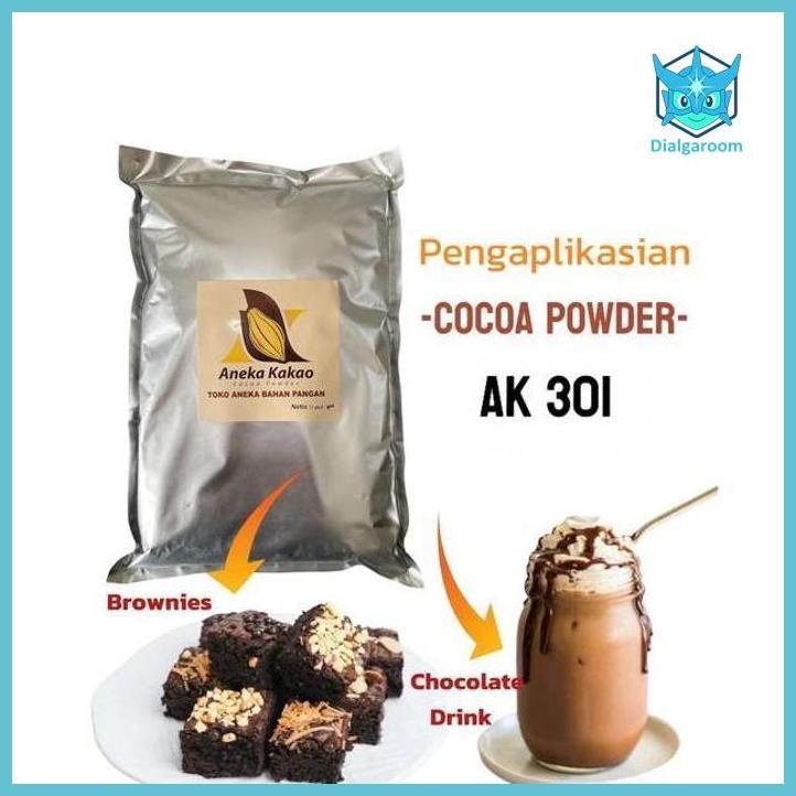 ( COKLAT ) COKELAT BUBUK COCOA POWDER ANEKA KAKAO AK 300 AK 301 AK 370 TESTER 100 GR KEMASAN ALU PUR