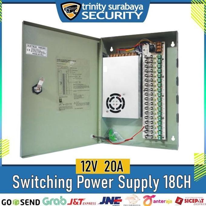Diskon Psu Power Supply Cctv Box 12V 20A - Psu Box Cctv -