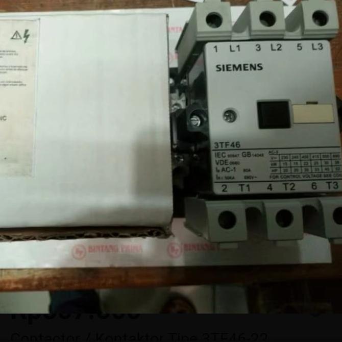 Terjangkau Kontaktor Siemens 3Tf46 220V Original