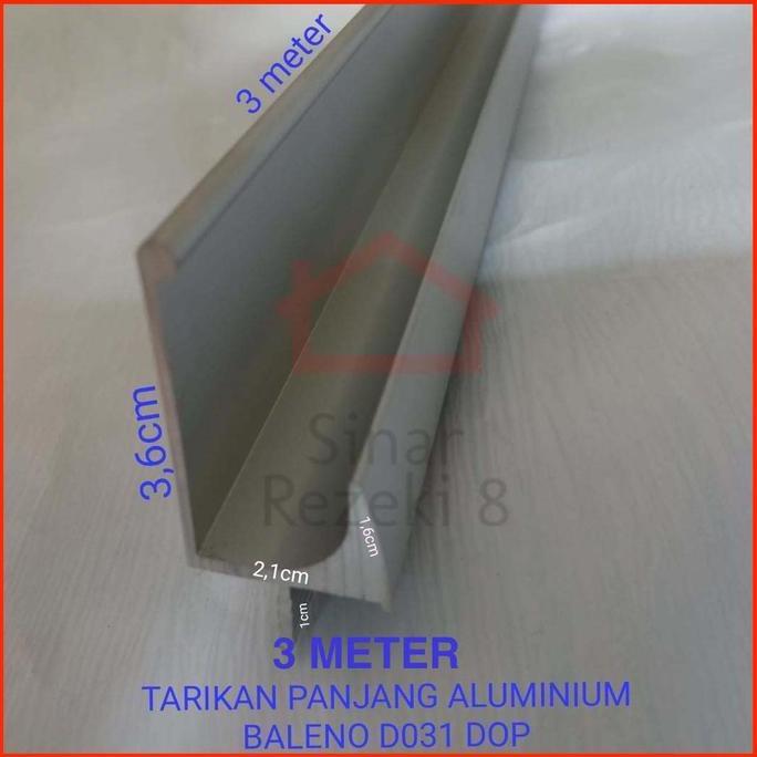 Tarikan Panjang Aluminium Silver / Profil Lis Frame Handle Kitchen Set GOL