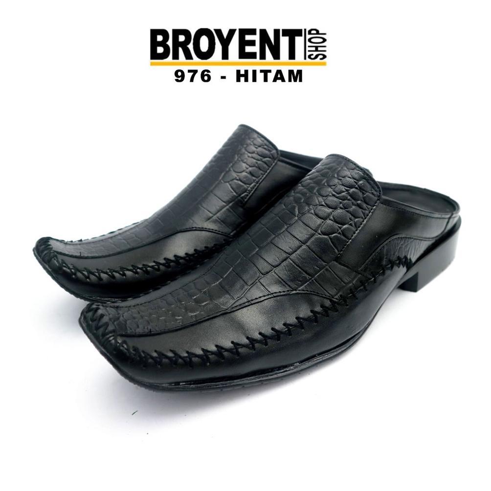 Sepatu Sandal Pria Bustong Kulit Asli Motif Buaya 976