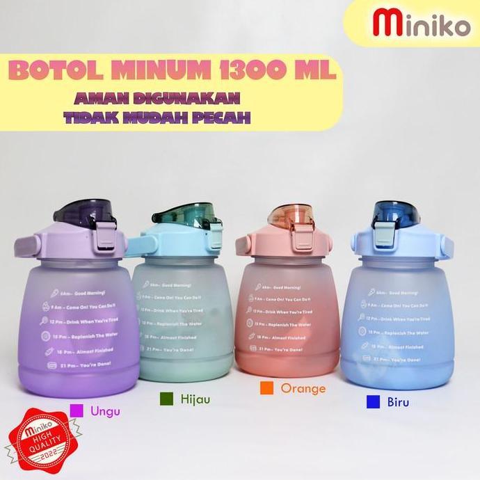 New- Botol Minum Motivasi 1Liter - Tumblr Jumbo Viral - Botol Minum Viral
