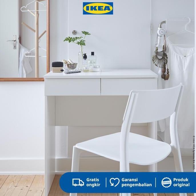 Terlaris Ikea Brimnes Meja Rias Putih Dengan Cermin 70X42 Cm