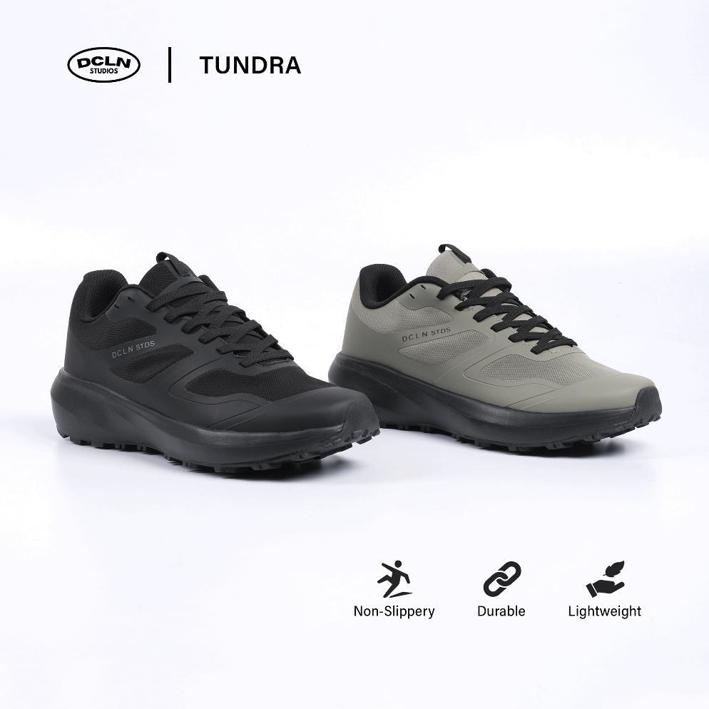 Declan Sepatu Sneaker Outdoor Trail Running Casual Pria TUNDRA Kasual Karet Shoes Sport Hitam