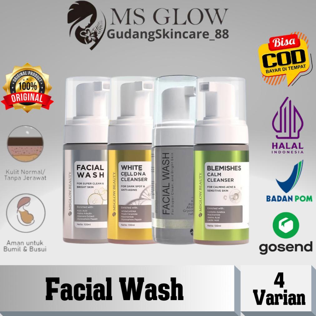 Facial Wash Ms Glow Sabun Muka Pencerah Wajah Sabun Ms Glow Whitening Pembersih Wajah