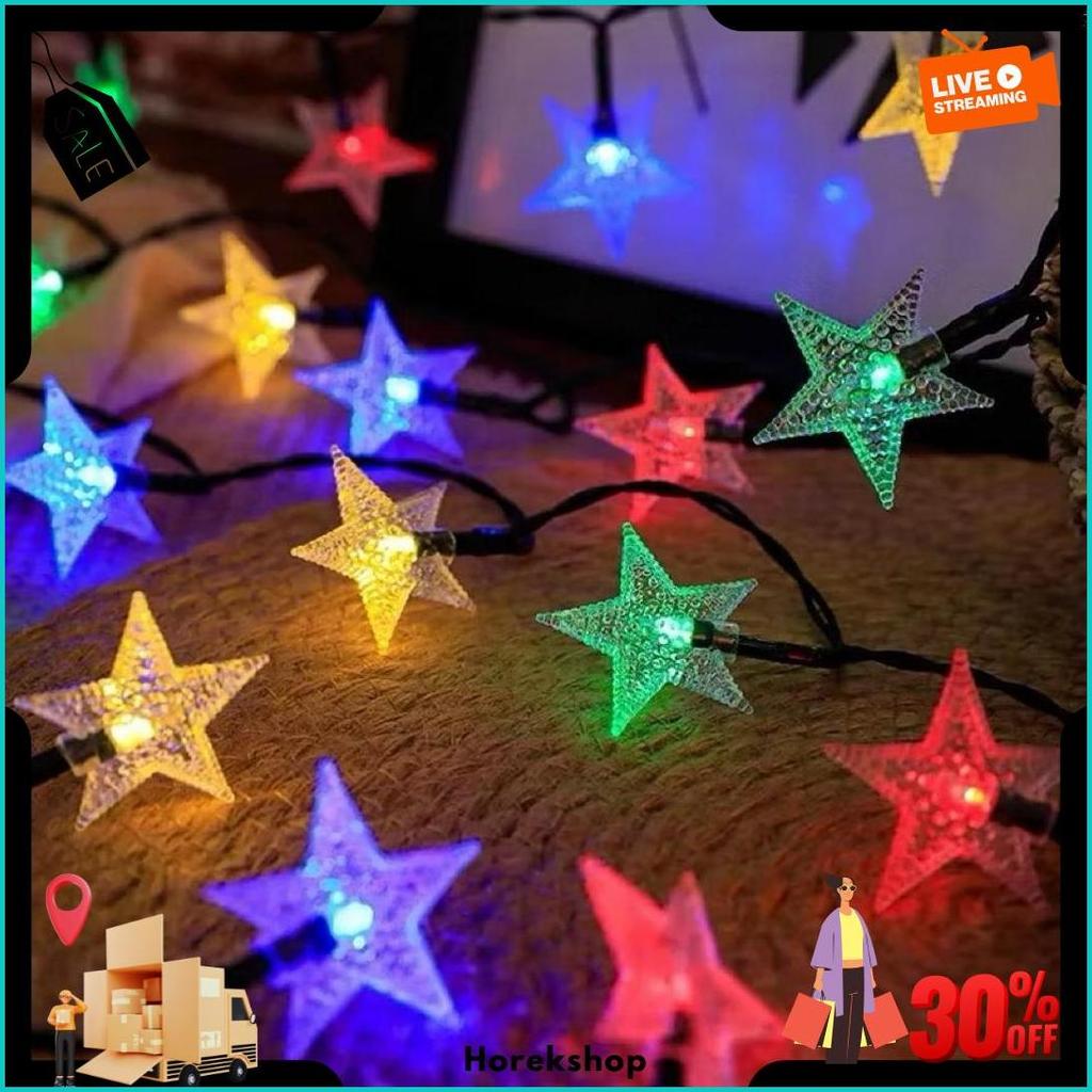 Lampu Tumblr Bintang +- 10Meter Lampu Hias Lampu Natal / Lampu Tumbler Bintang Original Produk